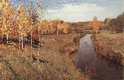 Levitan, Isaak Golden autumn Germany oil painting artist